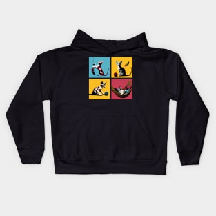 Oriental Short Hair Pop Art - Cute Kitties Kids Hoodie